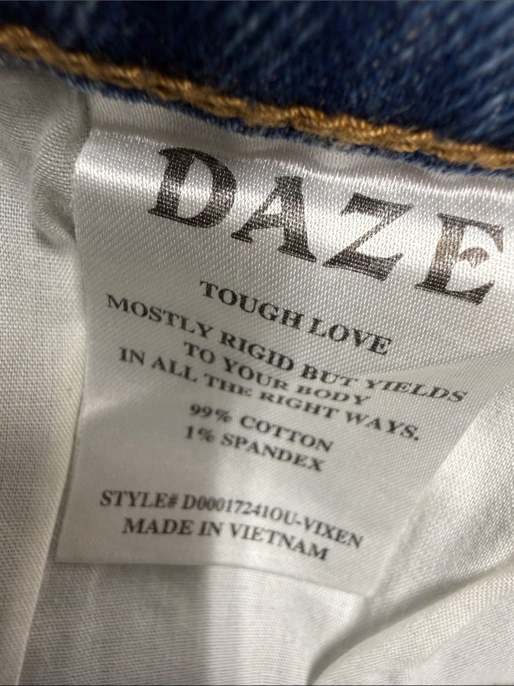 DAZE Light Blue High-Rise Flare Jeans with Frayed Hem - Picture 6 of 7